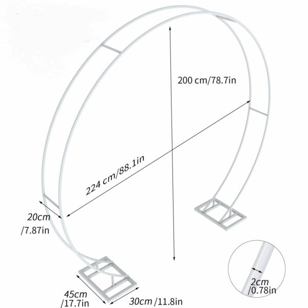 Arche blanche demi cercle