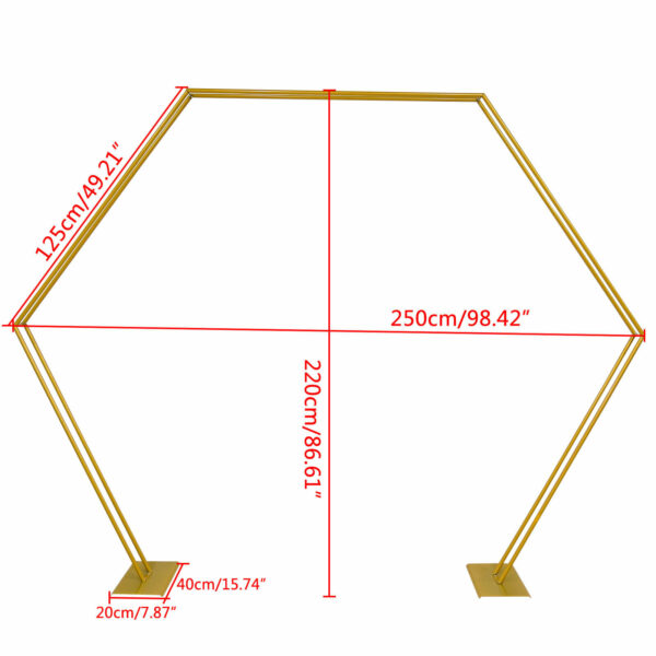 Arche dorée hexagonale