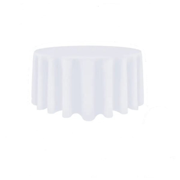 Nappes de table rondes blanches mariage