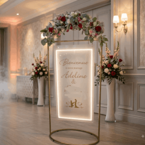 Panneau de bienvenue LED personnalisable & réutilisable Simplice